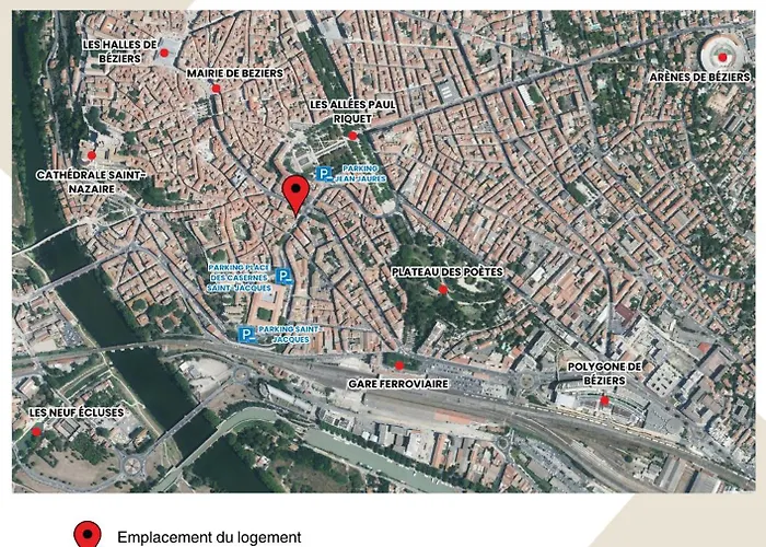 Apartamento L'alcôve - Moderne Et Spacieux - Proche Gare - Centre Historique - Wifi - Clim Béziers